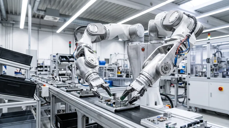 The same VLA model that drives a full humanoid can also operate standard two-fingered parallel grippers on industrial platforms.