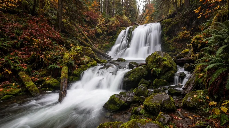 سرعت شاتر پایین عمداً عناصر متحرک را محو می‌کند و آب متلاطم را به مهی صاف و یکدست تبدیل می‌نماید.