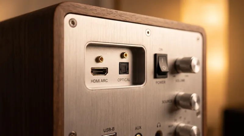 افزودن HDMI ARC به اسپیکرهای اکتیو اجازه می‌دهد تا به طور یکپارچه با ریموت کنترل تلویزیون هماهنگ شوند.